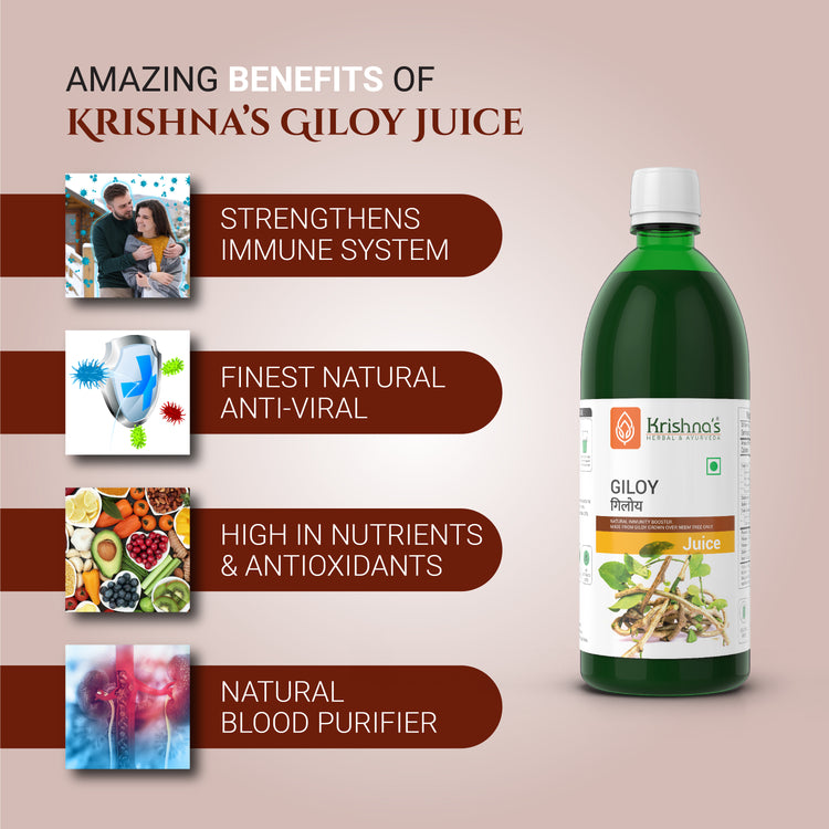 Krishna'S Herbal & Ayurveda Giloy Juice / Geloy Swaras Immunity Booster 500Ml