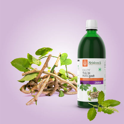 Krishna'S Herbal & Ayurveda Giloy Tulsi Juice 500Ml