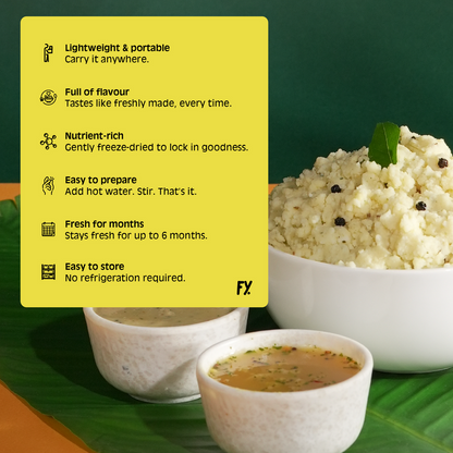 Ghee Pongal Pack [with Coconut Chutney & Sambar]