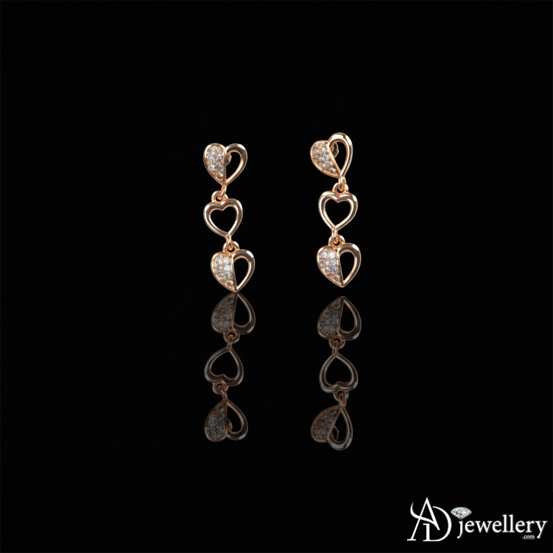 Full view of the necklace and earring set together