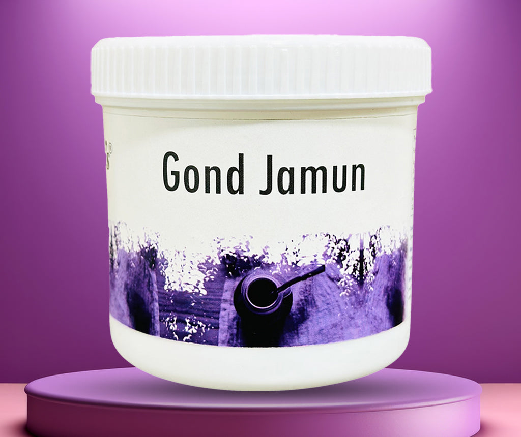 Atiya Herbs Hakim Suleman's Gond Jamun powder in a sealed pouch, showcasing its natural ingredients. - Image 6