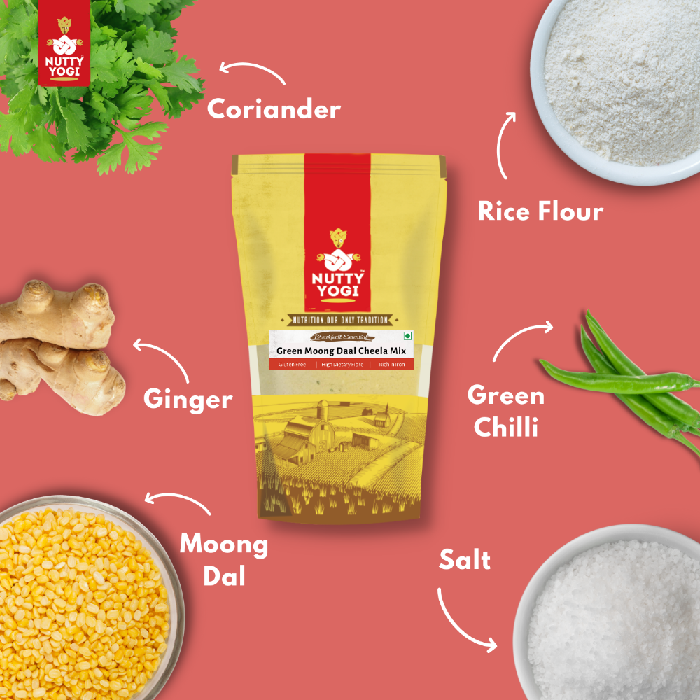 Nutty Yogi Green Moong Cheela Mix 400g