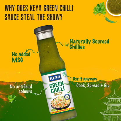 Keyafoods Keya Chinese Sauce Combo Red Chilli Sauce 200g Green Chilli Sauce 190g Dark Soya Sauce 210g Combo Pack 3