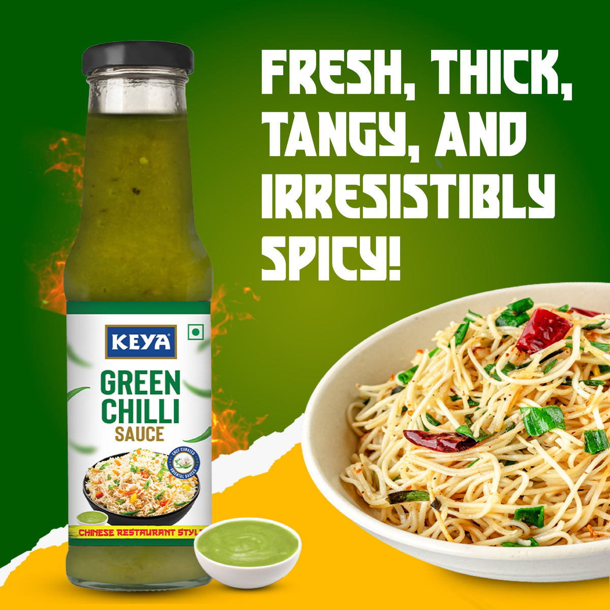 Keyafoods Keya Chinese Sauce Combo Red Chilli Sauce 200g Green Chilli Sauce 190g Dark Soya Sauce 210g Combo Pack 3