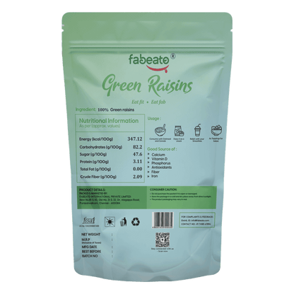 Fabeato Seedless Green Raisins