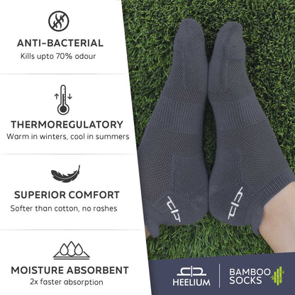 Heelium Bamboo Men Ankle Socks - 8 Pairs