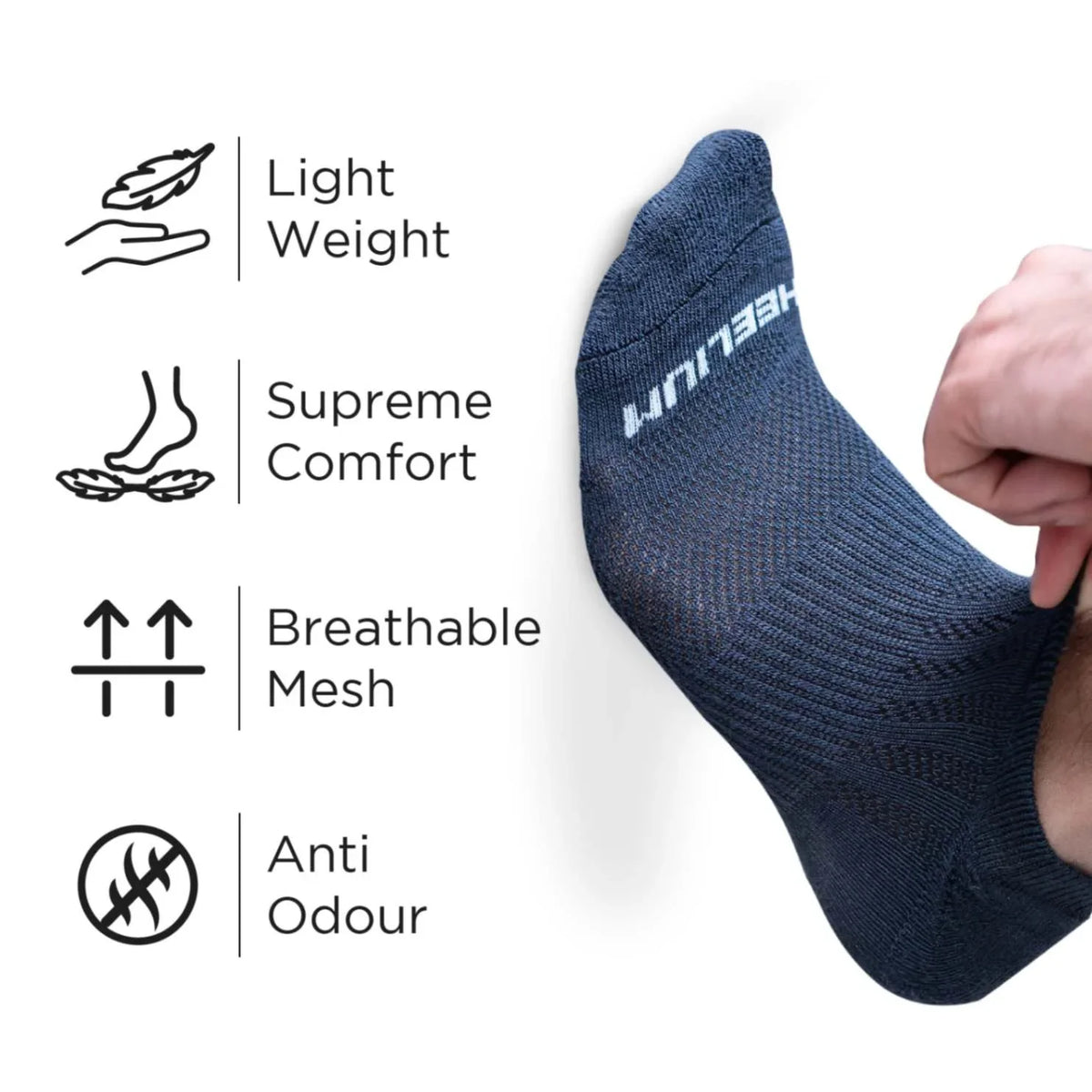 Heelium Bamboo Zero Socks for Men - 3 Pairs