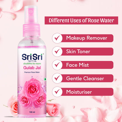 Sri Sri Tattva Gulab Jal 100ml - PUSHMYCART