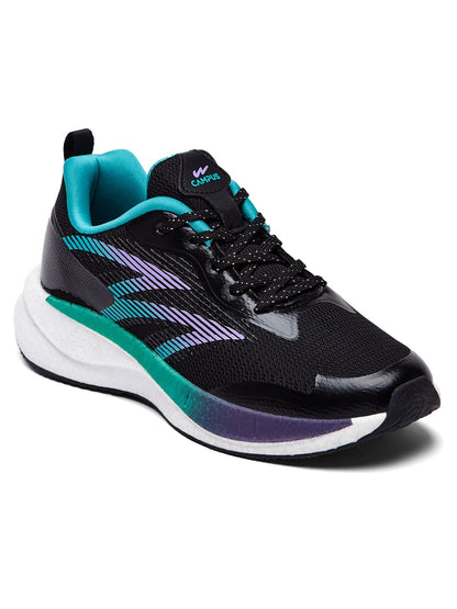 Campus HAZZLE Black Womens Running Shoes