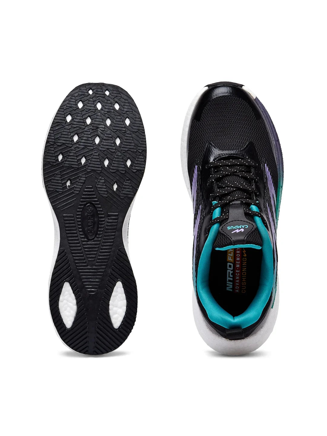 Campus HAZZLE Black Womens Running Shoes