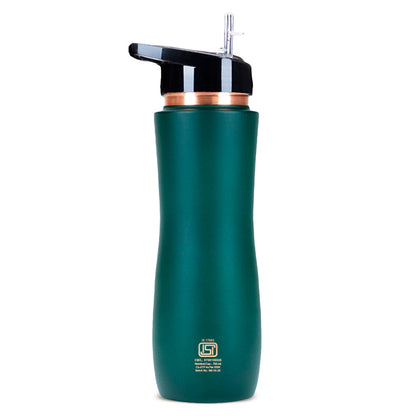 Borosil Sipper Copper Bottle Green 750 ml