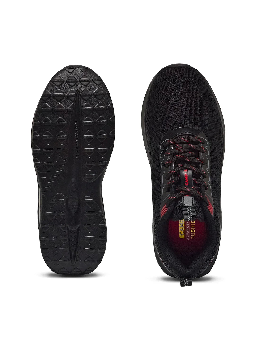 Campus HEDGE Black Mens Running Shoes
