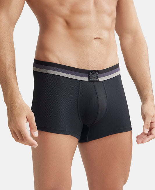 microfiber elastane rib solid trunk with staydry treatment black hg14