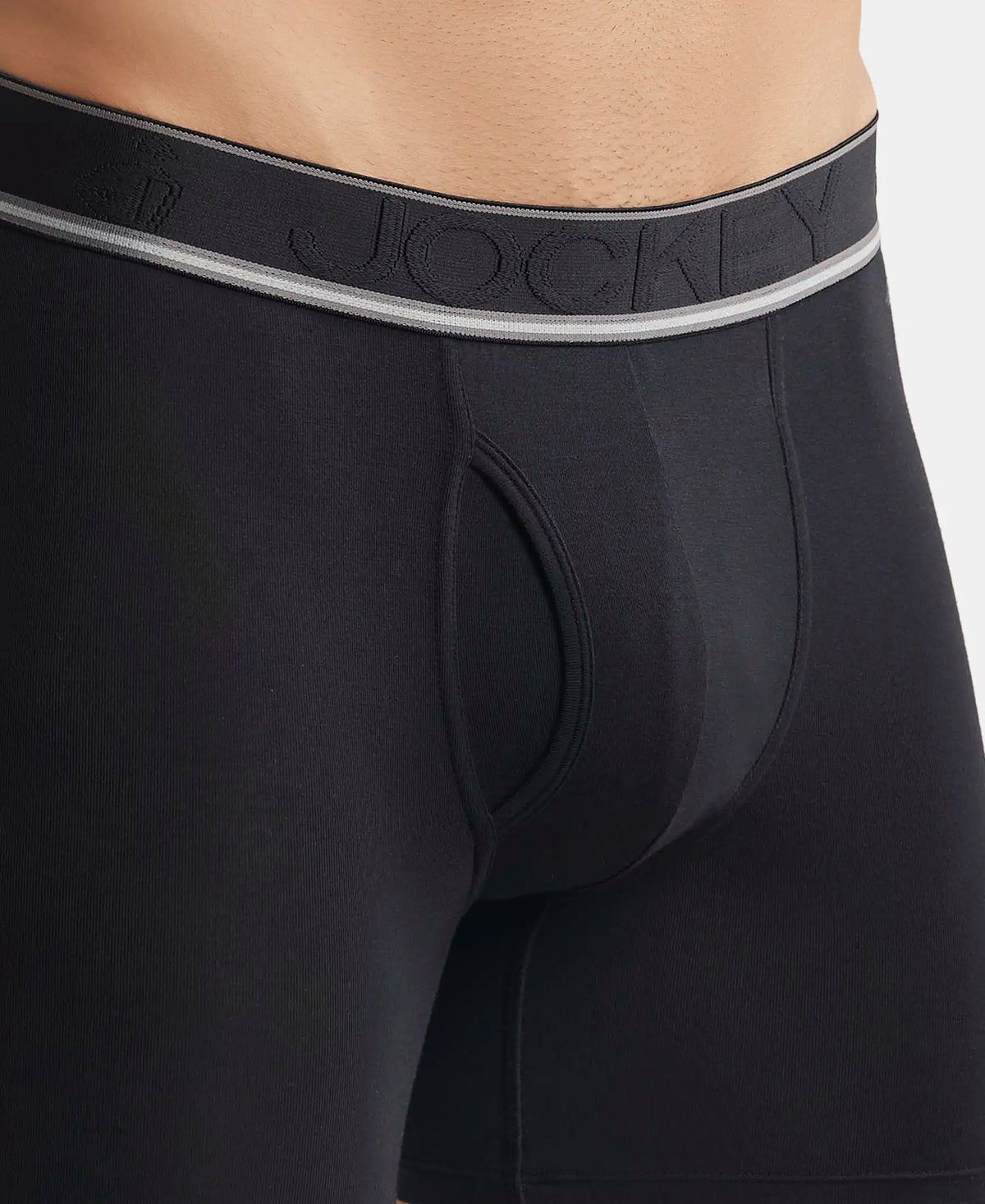 tencel micro modal elastane stretch solid boxer brief with natural stayfresh properties black hg17