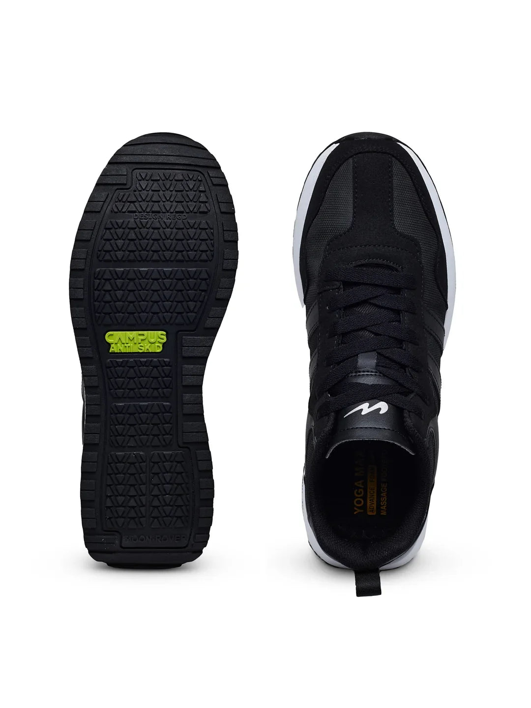 Campus HINGE Black Mens Sneakers