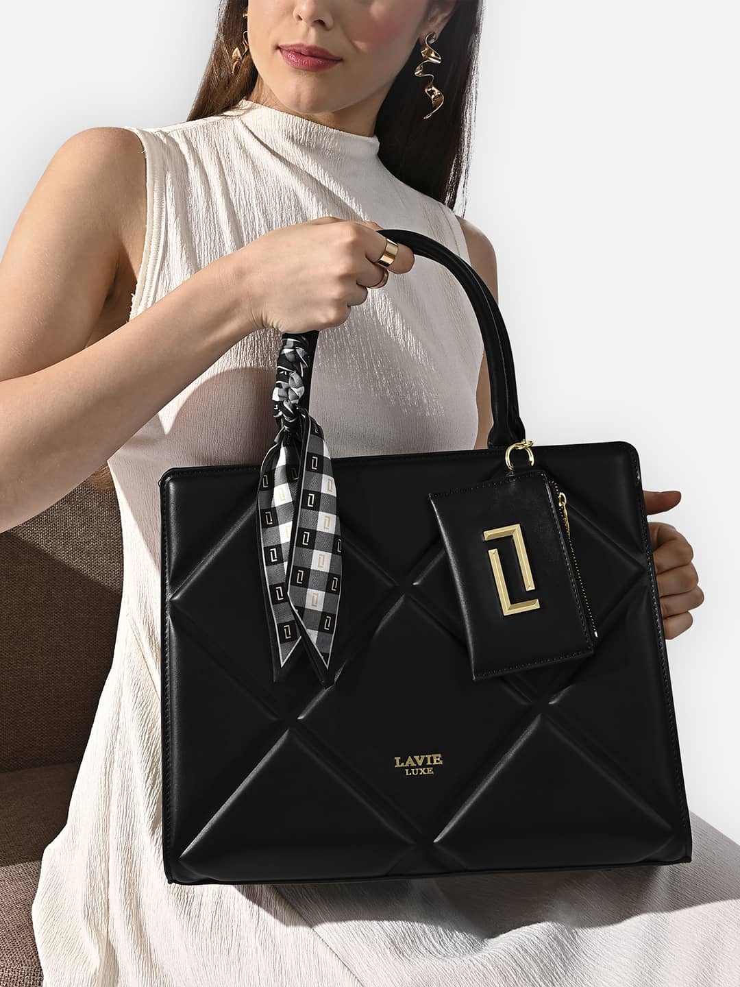 Lavie Luxe Quare Large Handbag