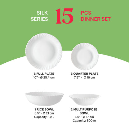 Borosil Larah Ayana Dinner Set 15 Pcs Set