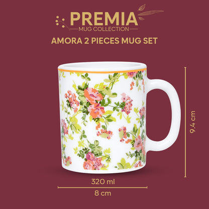 Borosil Larah Amora Mug Set
