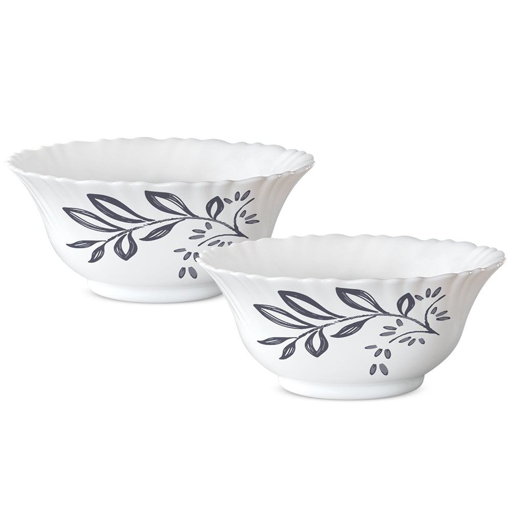 Borosil Dark Forest Veg Bowl Fluted Set
