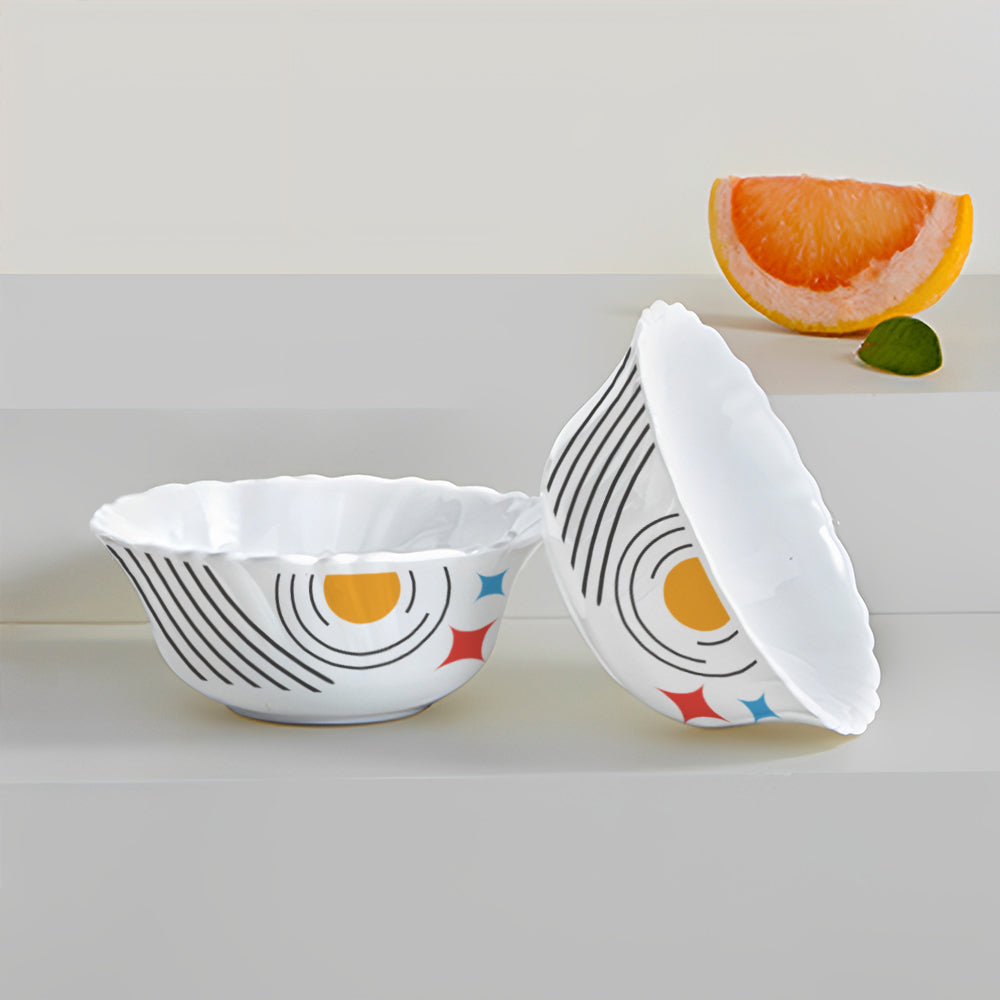 Borosil Medley Veg Bowl Fluted Set