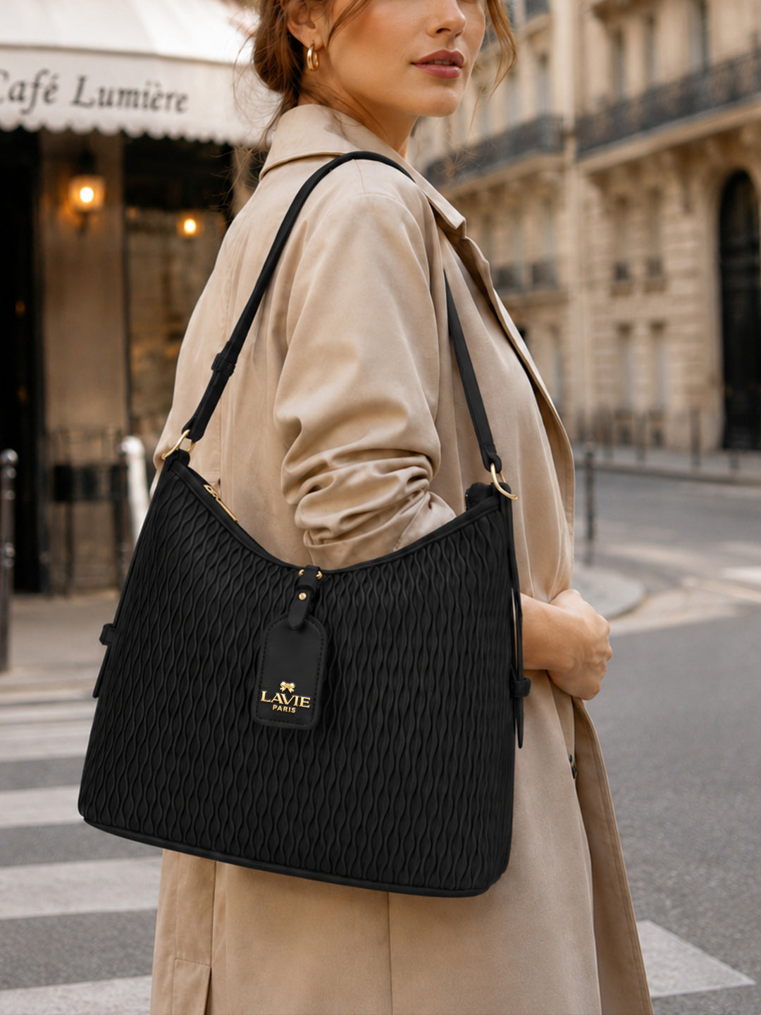 Lavie Paris Pli Elite Messenger Medium Hobo Bag