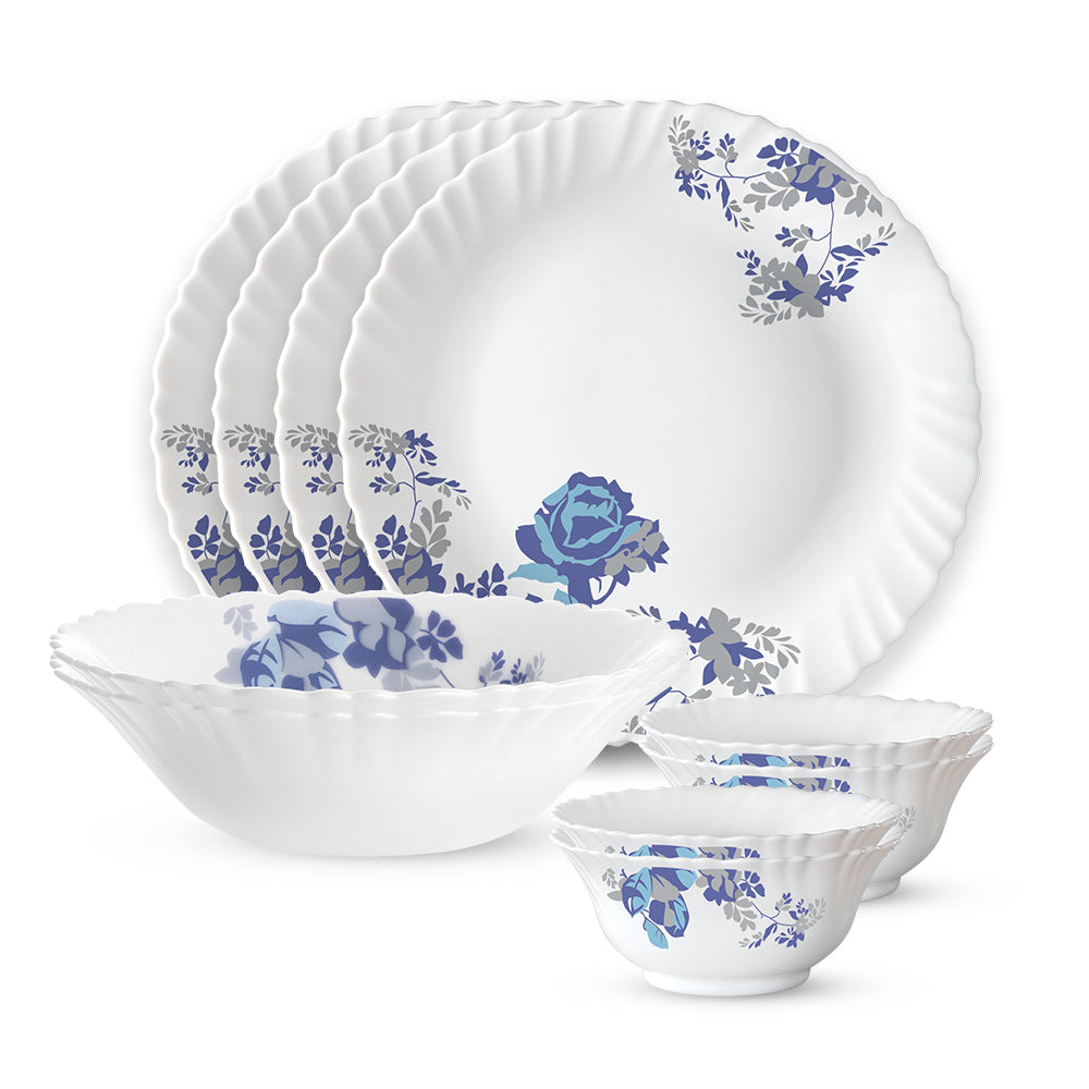 Borosil Larah Blue Cascade Dinner Set 10 Pcs Set