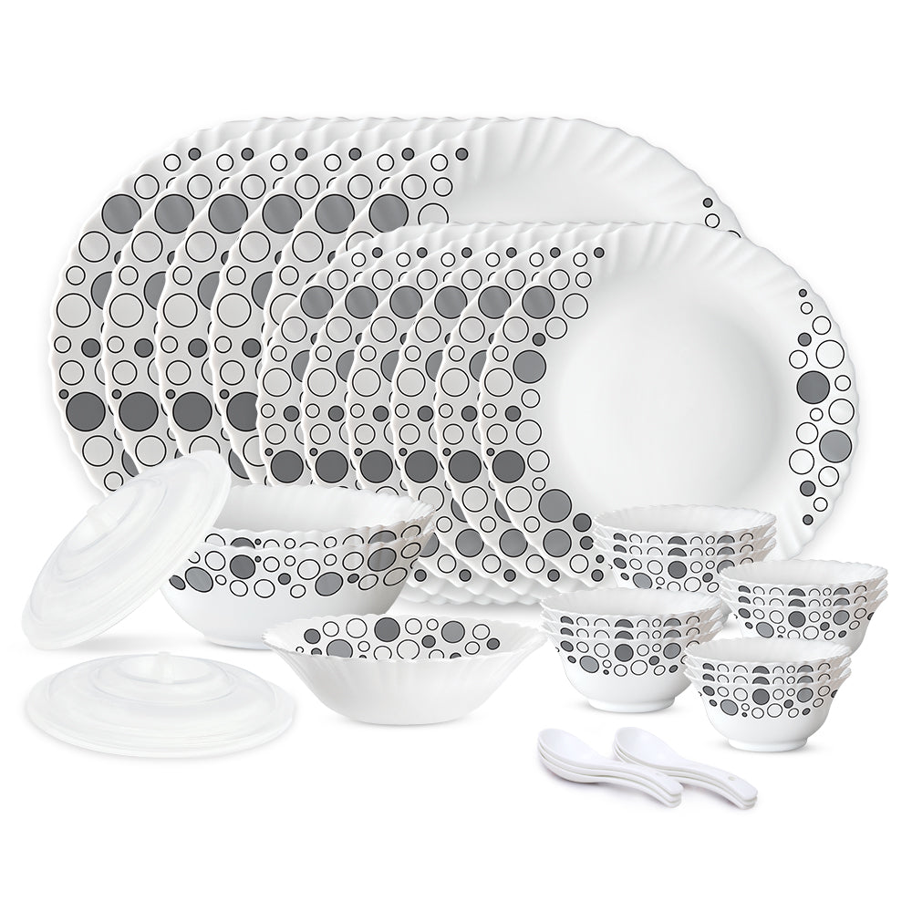 Borosil Larah Luna Dinner Set 35 Pcs Set Serves 6