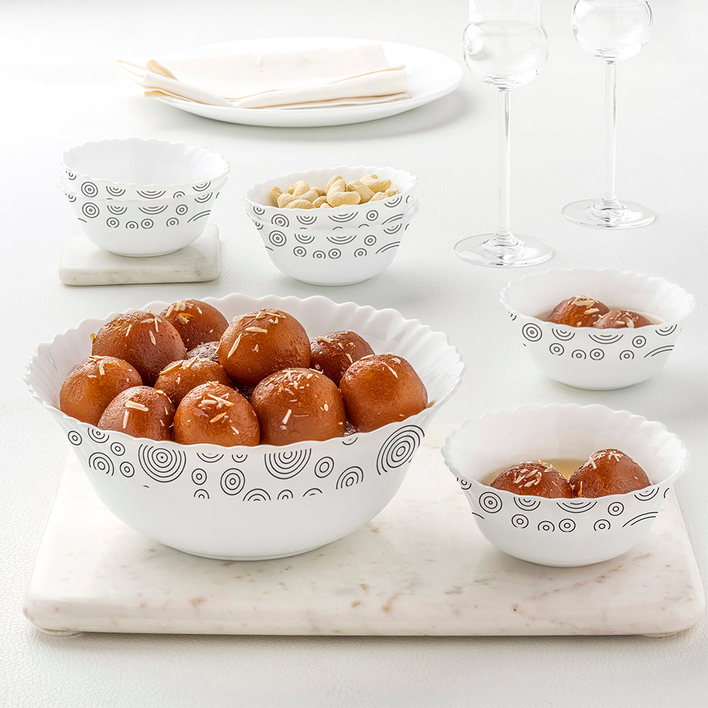 Borosil Larah Spiral Pudding Set 7 Pcs Set