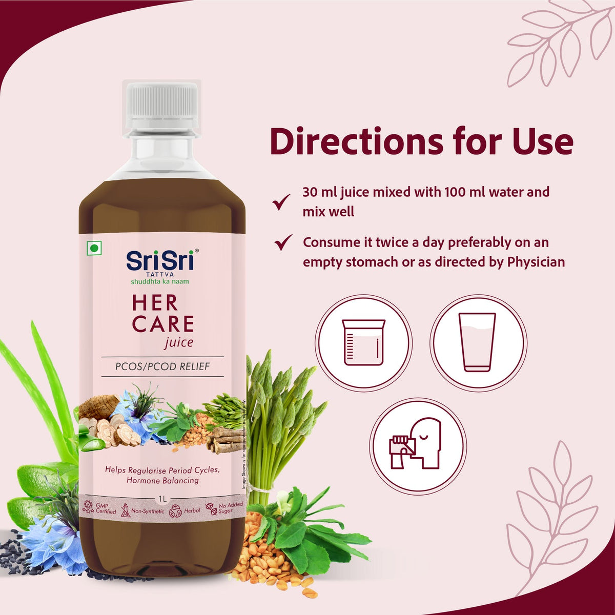 Sri sri tattva her care juice - PUSHMYCART
