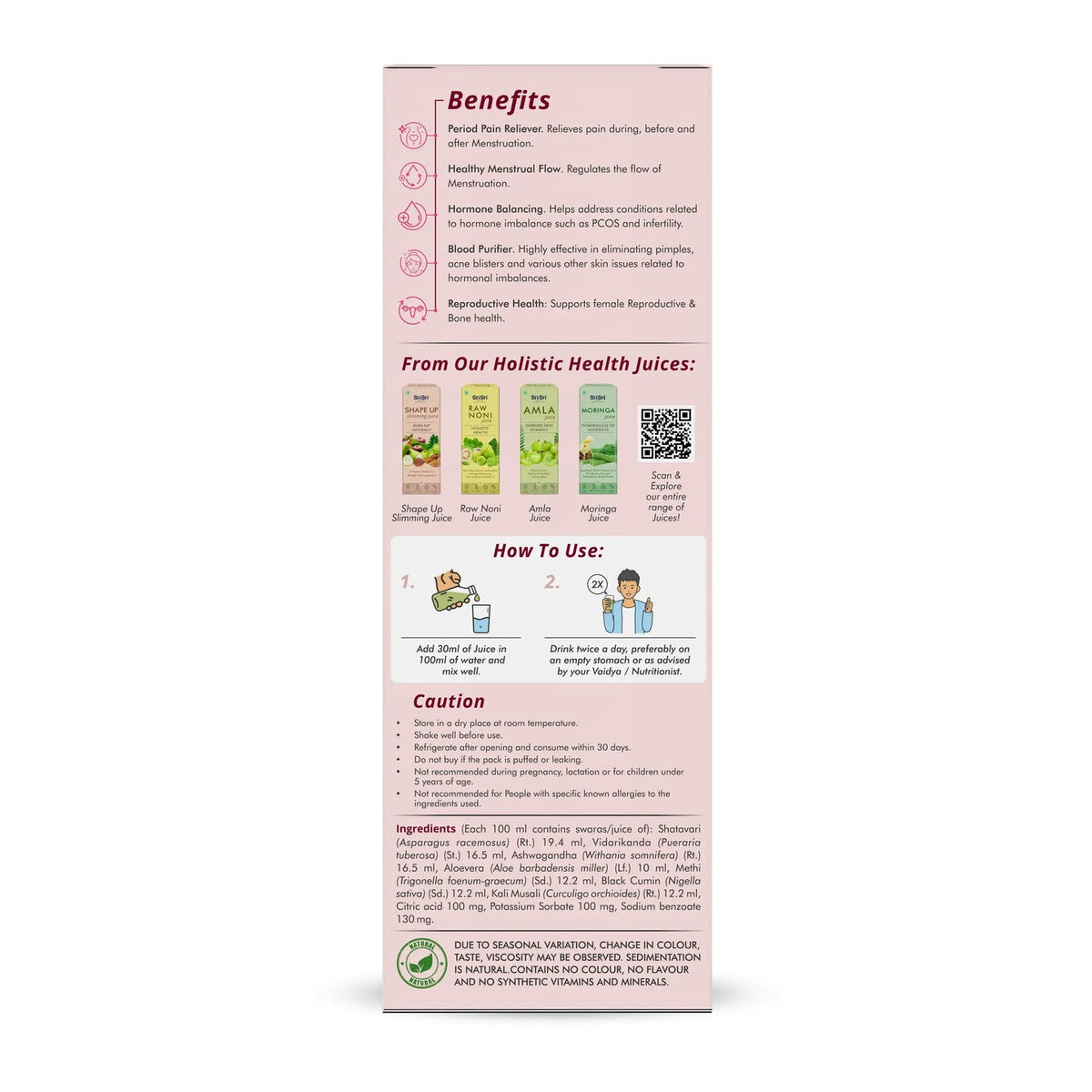Sri sri tattva her care juice - PUSHMYCART