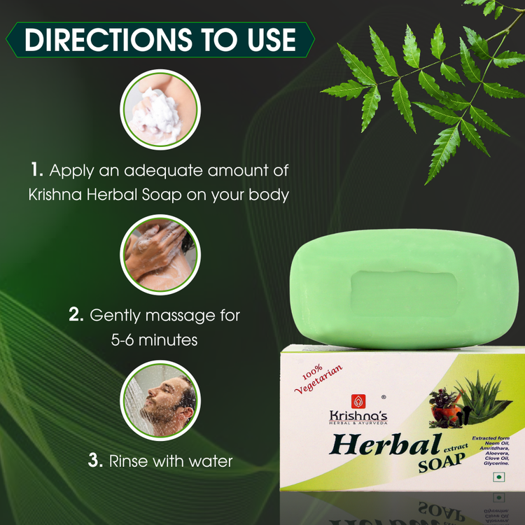 Krishna'S Herbal & Ayurveda Herbal Extract Soap 