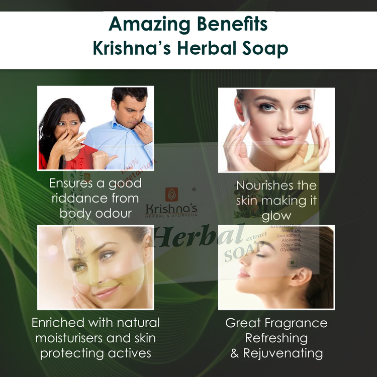 Krishna'S Herbal & Ayurveda Herbal Extract Soap 