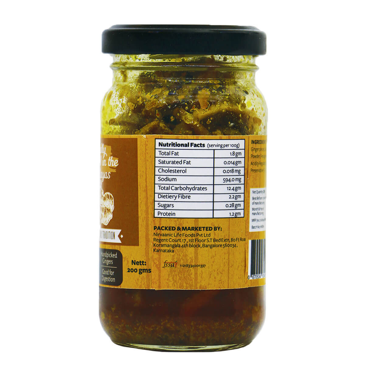 Nutty Yogi Home made Ginger Pickle 200g