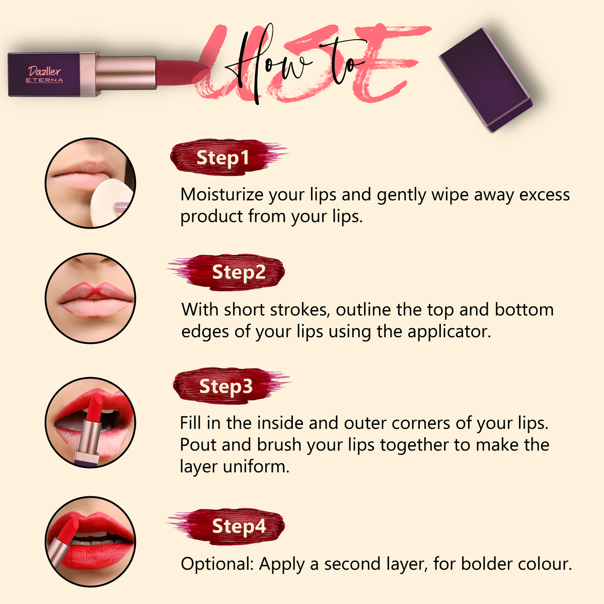 Dazller Cosmetics Eterna Lip Eleganz- Matte