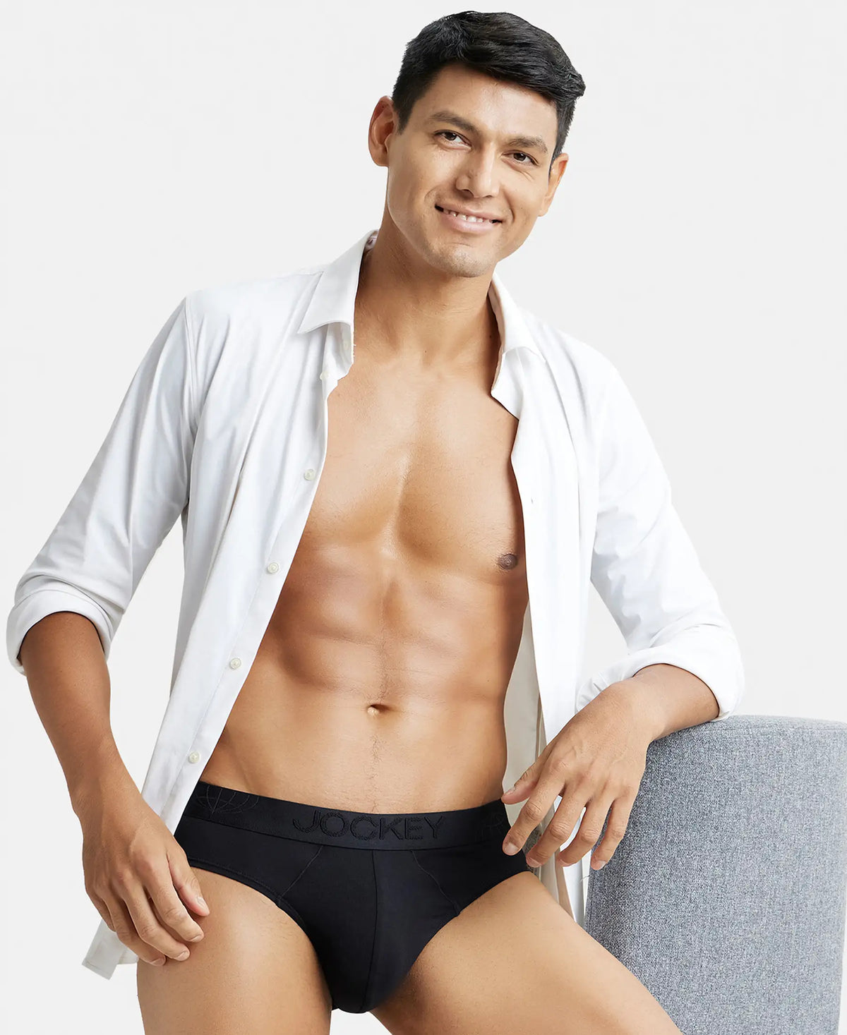 tencel micro modal cotton elastane solid brief with natural stayfresh properties black ic24