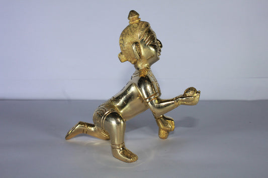 Brass Laddu Gopal Statue Murti Idol 659g - PUSHMYCART