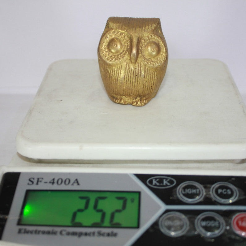 Brass Owl Showpiece Statue 252g - PUSHMYCART