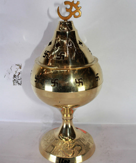 Brass Made Akhand Jyoti Diya 335g - PUSHMYCART