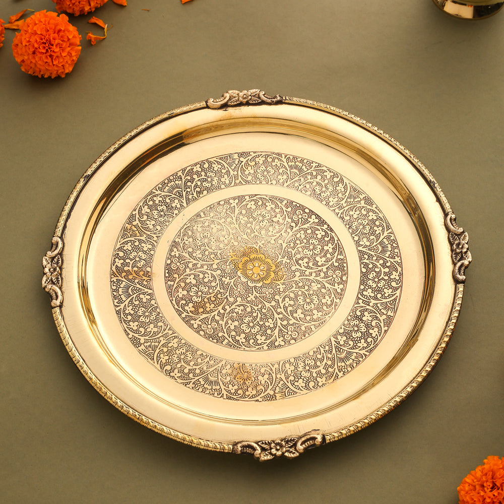 Brass Thali Embose 0.3kg - PUSHMYCART