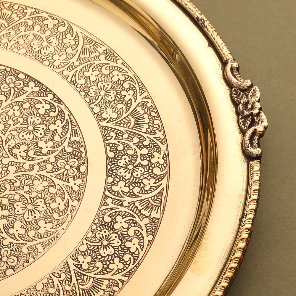 Brass Thali Embose 0.3kg - PUSHMYCART