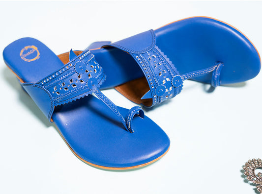 Dhaga Monday Blues Block Heel Kolhapuri for Women