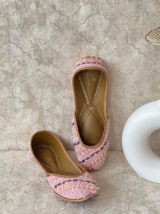Juttix Ruhi Pink Juttis for Women