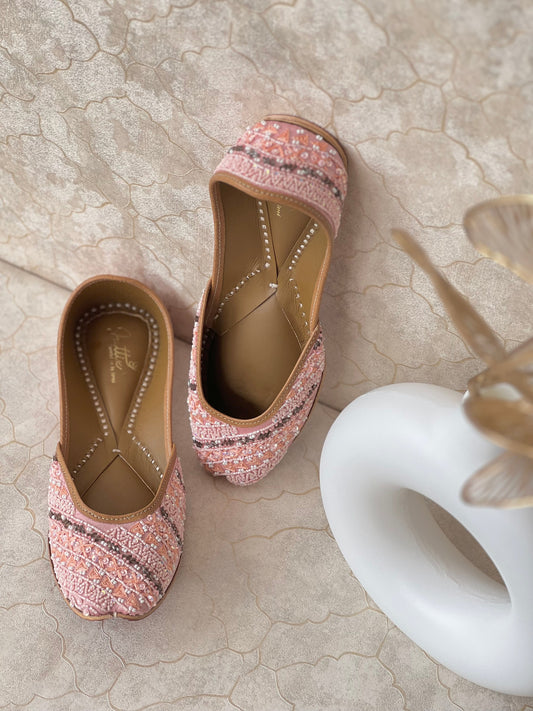 Juttix Ruhi Pink Juttis for Women