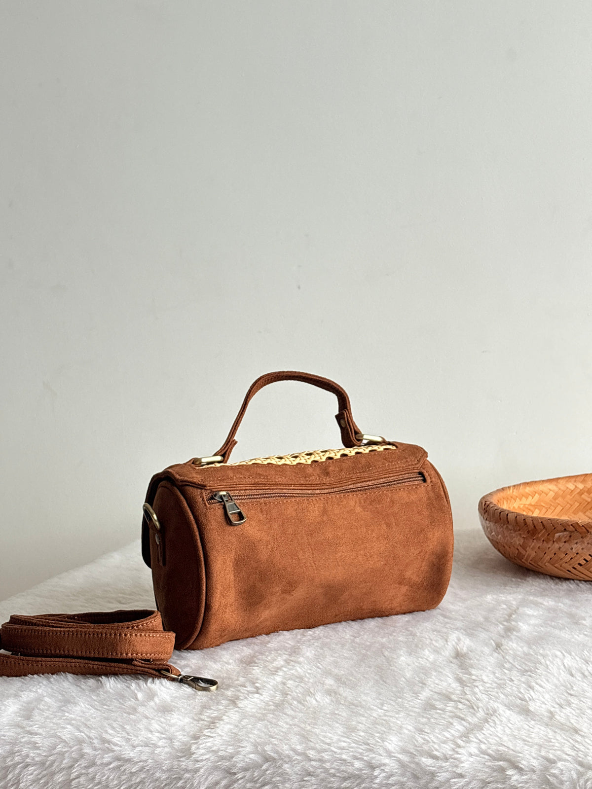 Juttix Rattan Drum Bag for Women image