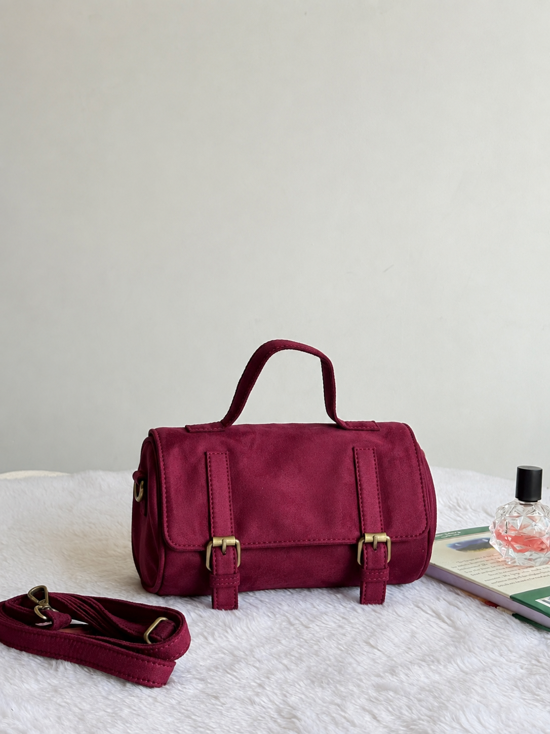 Juttix Suede Drum Bag for Women image