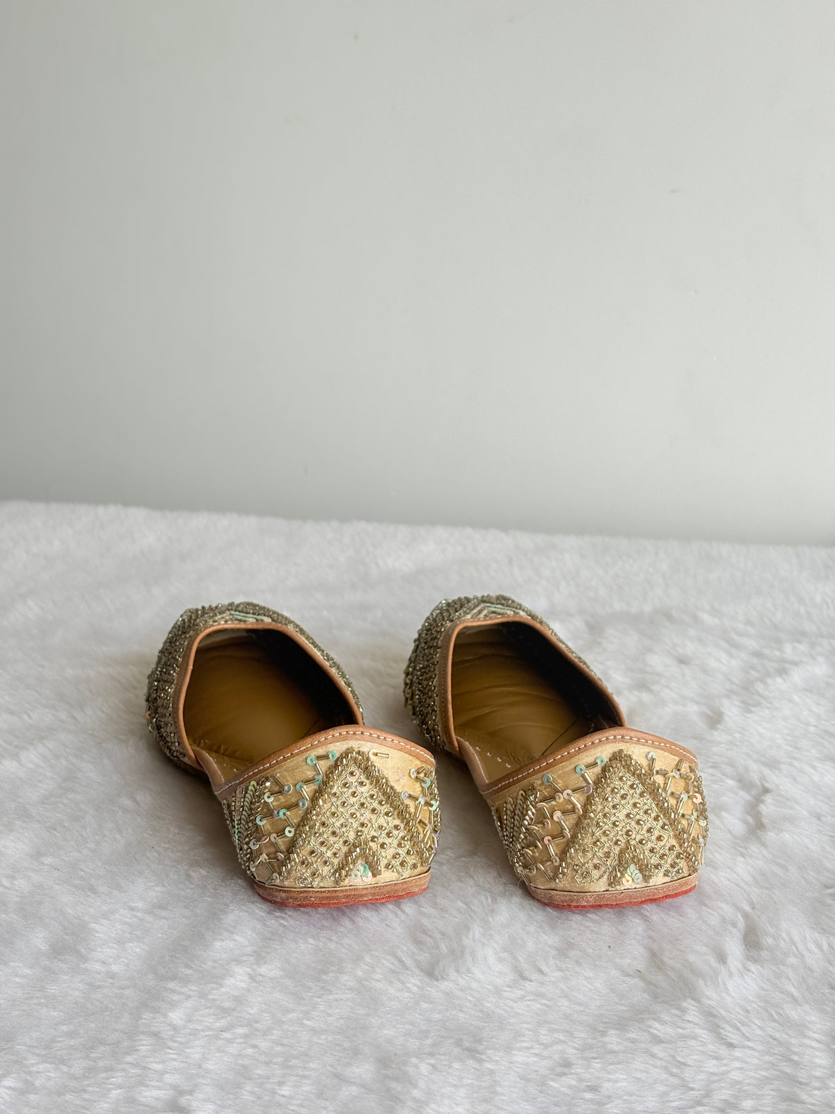 Juttix Zehra Gold Juttis for Women