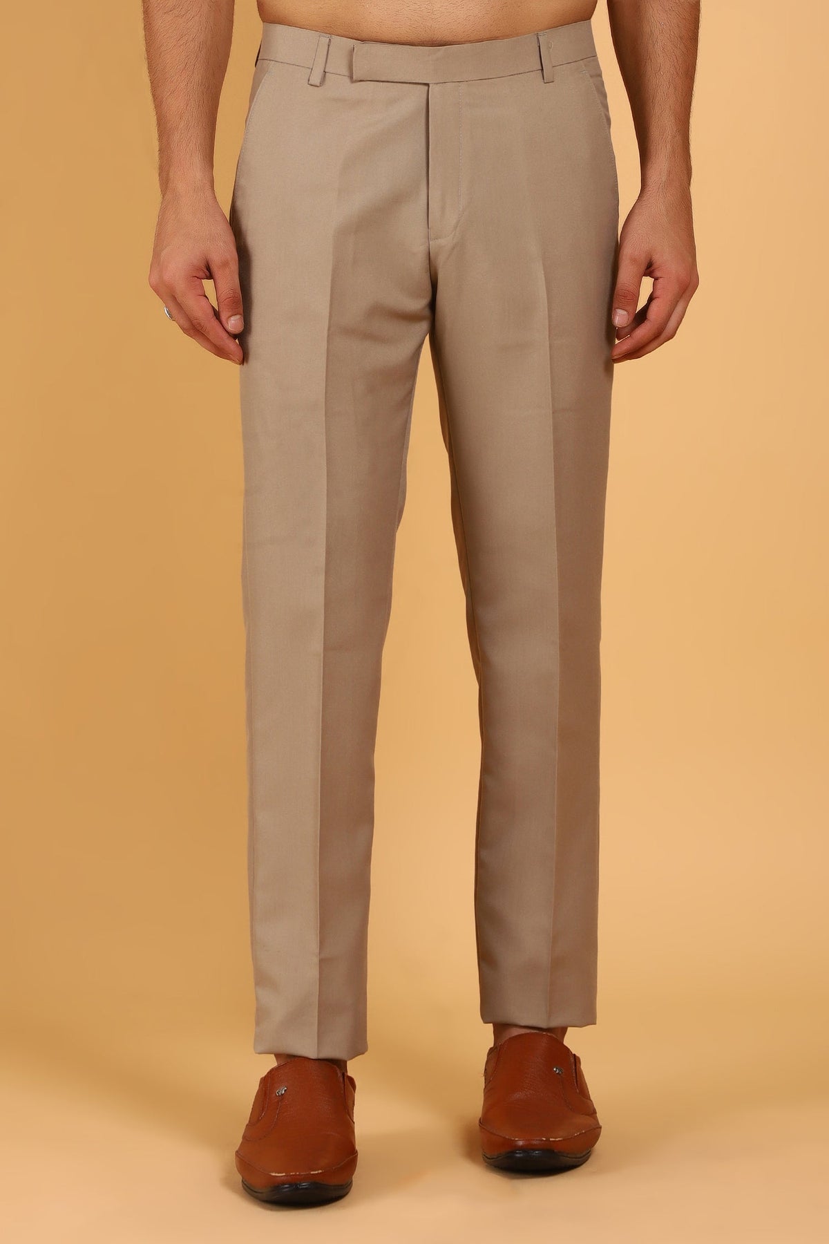 BLUEBIRD MEN'S SEPIA TEXTURE FORMAL TROUSER