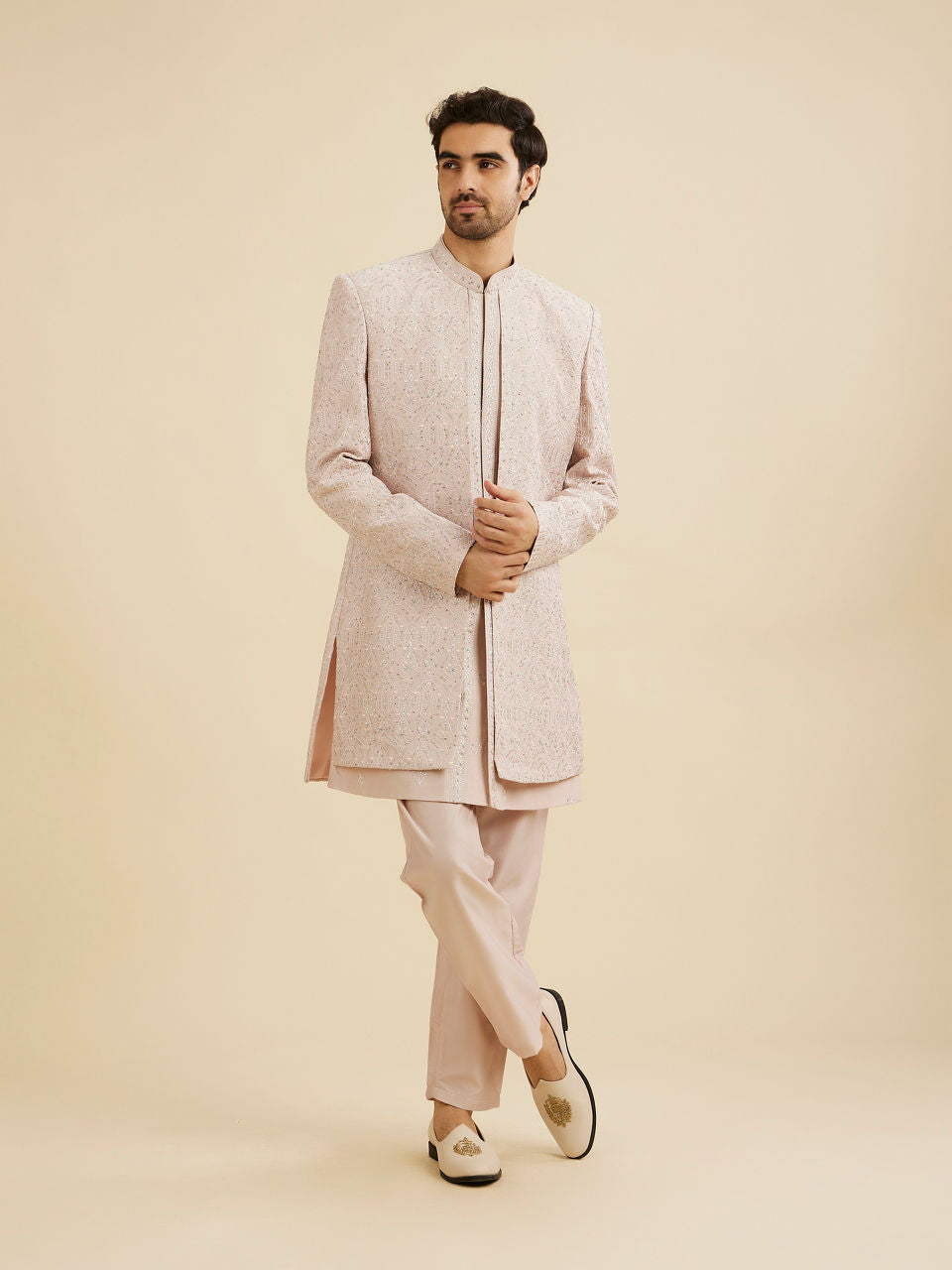 Manyavar Pink Elegance Indo Western - view 3