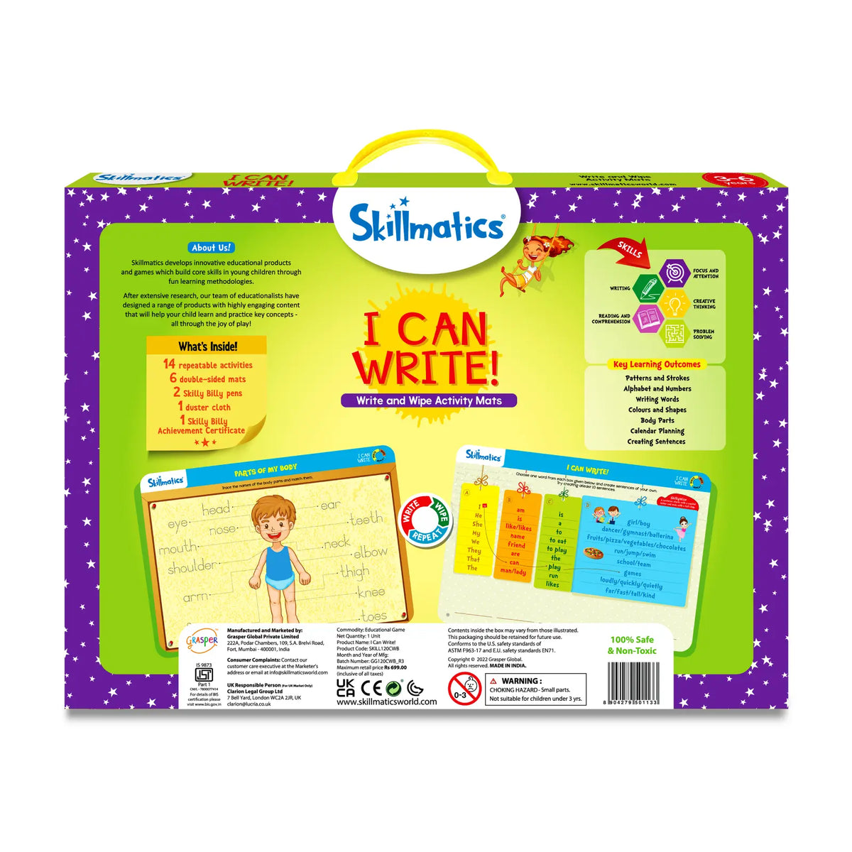 Skillmatics I Can Write Reusable Activity Mats Ages 3 to 6