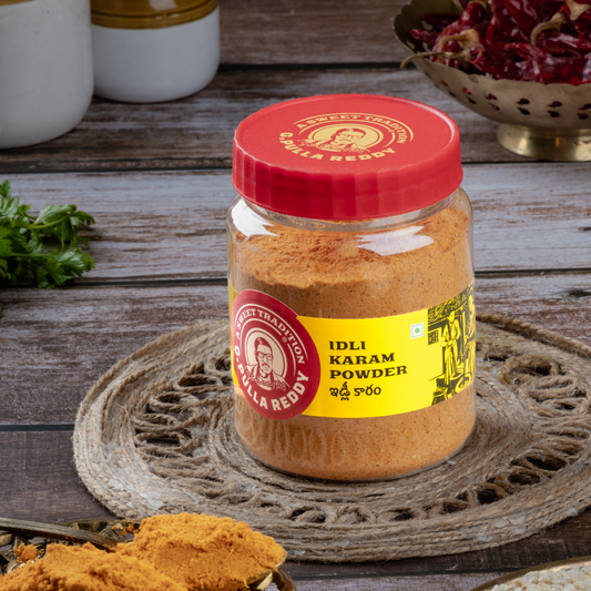 Pullareddy Idli Karam |no garlic Jar - PUSHMYCART
